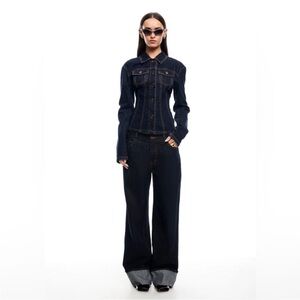 Lioness TOP MODEL CUFFED JEAN | DARK DENIM Small